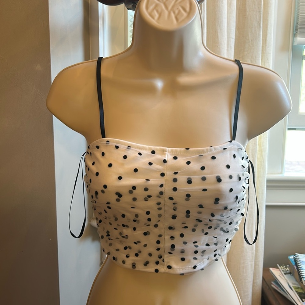 Forever 21 Polka Dot Crop Top